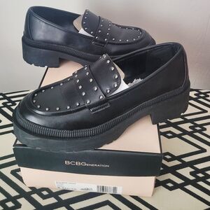 BCBGeneration Black Studded Loafers